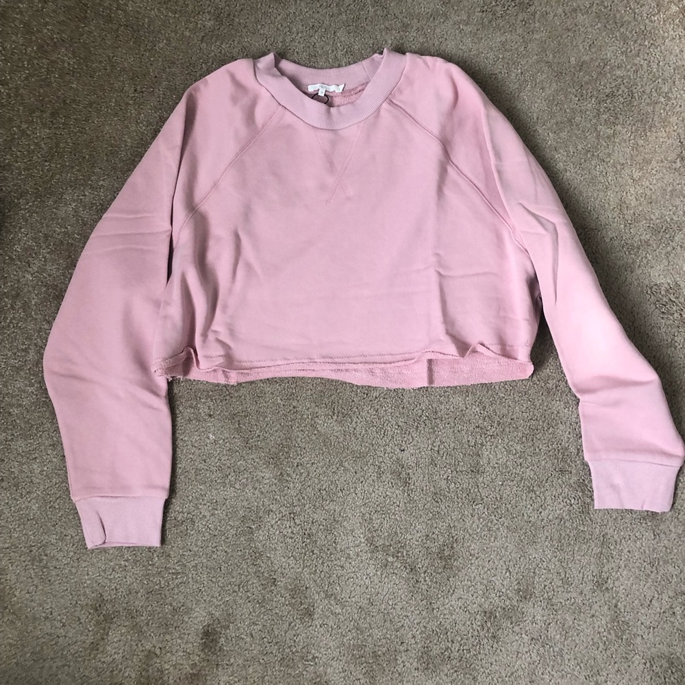 NIA blush cropped crewneck